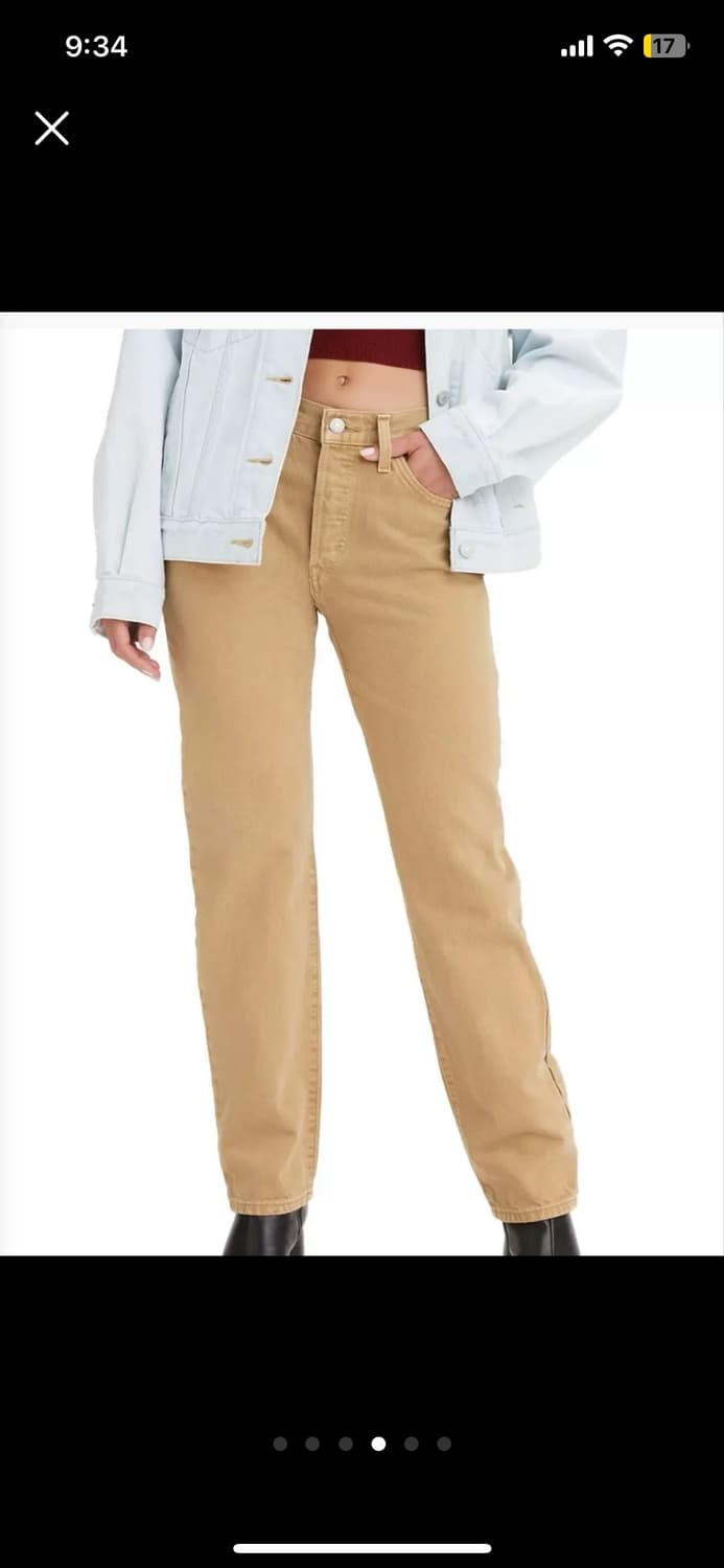 리바이스 오리지널501 탄 컬러 버튼플라이 상품이미지1