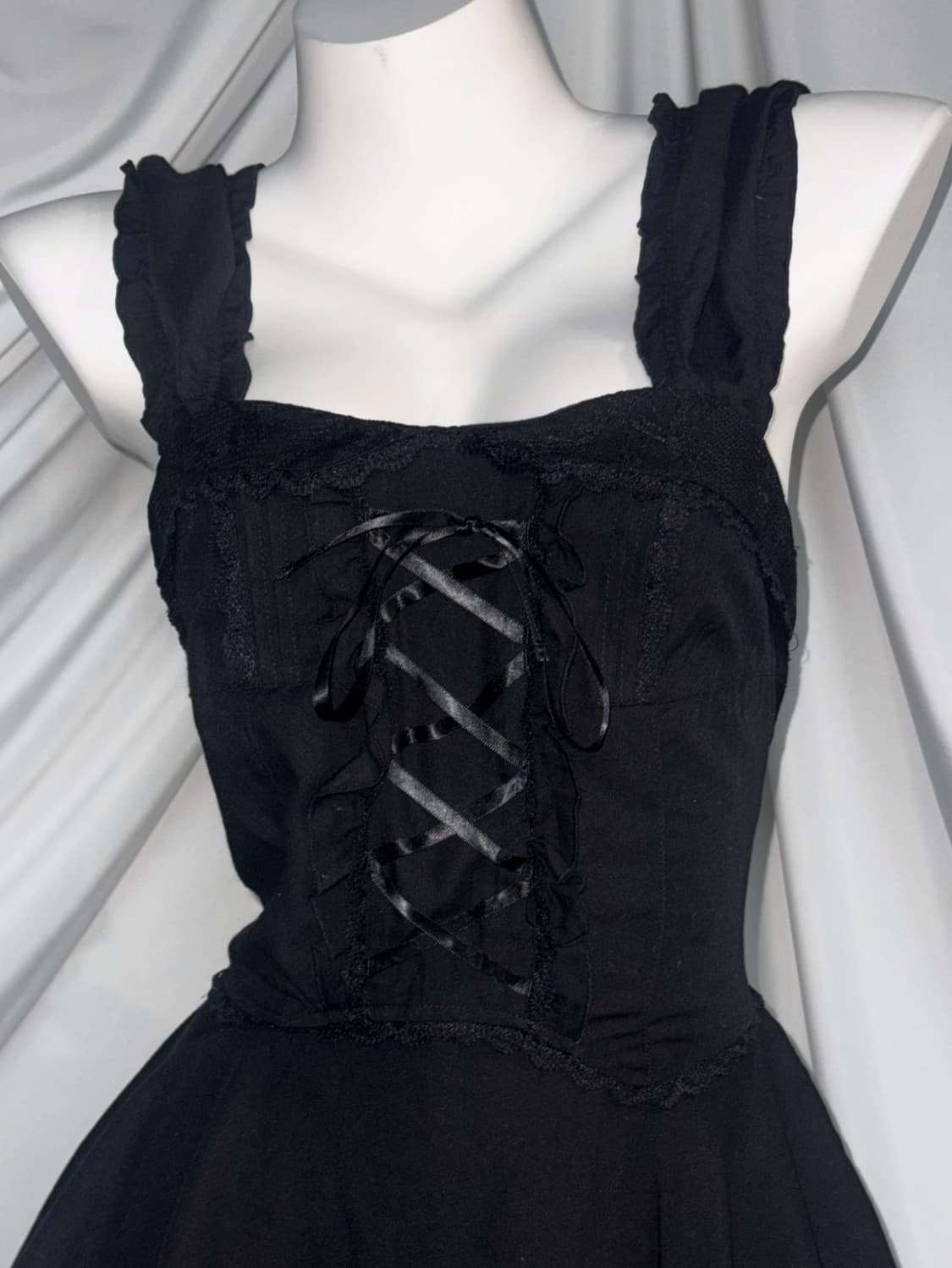 세라깔 블랙 고스고딕 아일렛 코디세트  상품이미지3