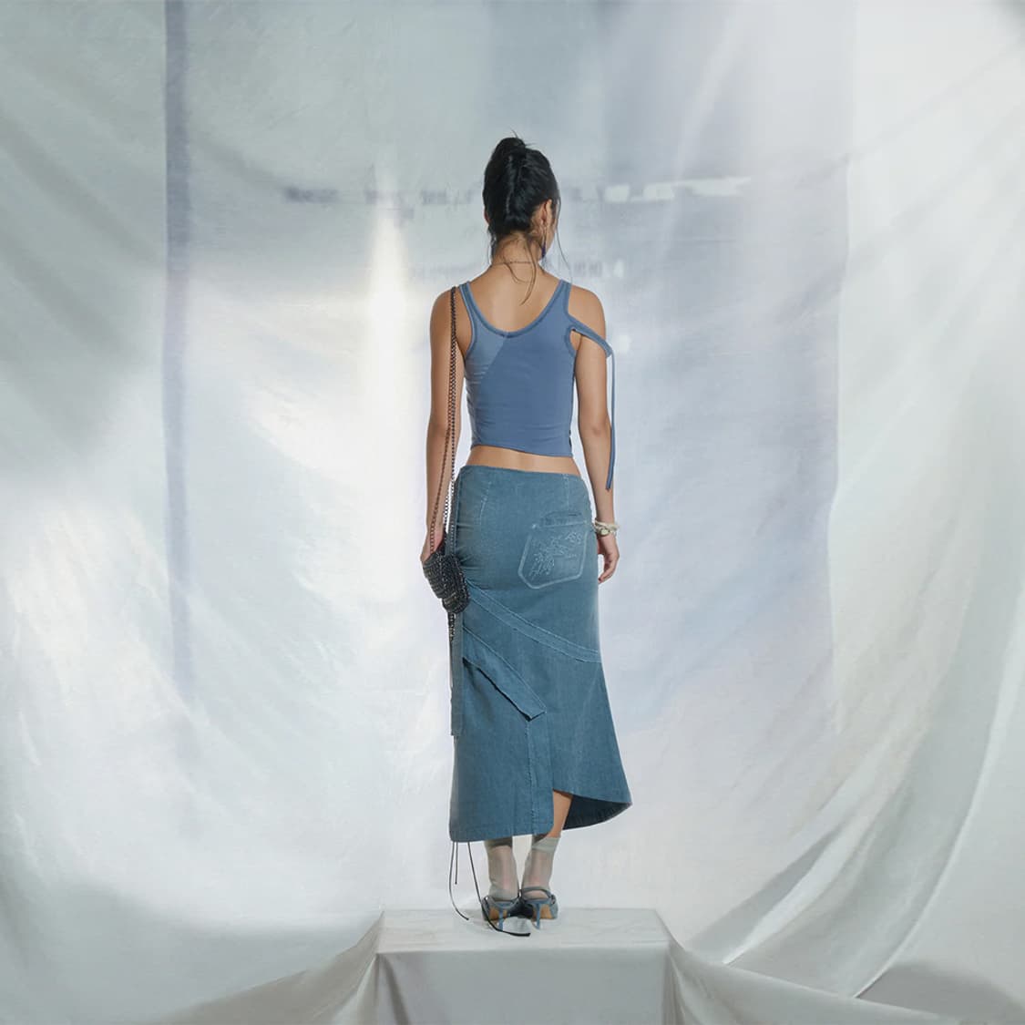 (AE Synctx) Trimmed Sleeveless Top 애쉬블루 상품이미지4