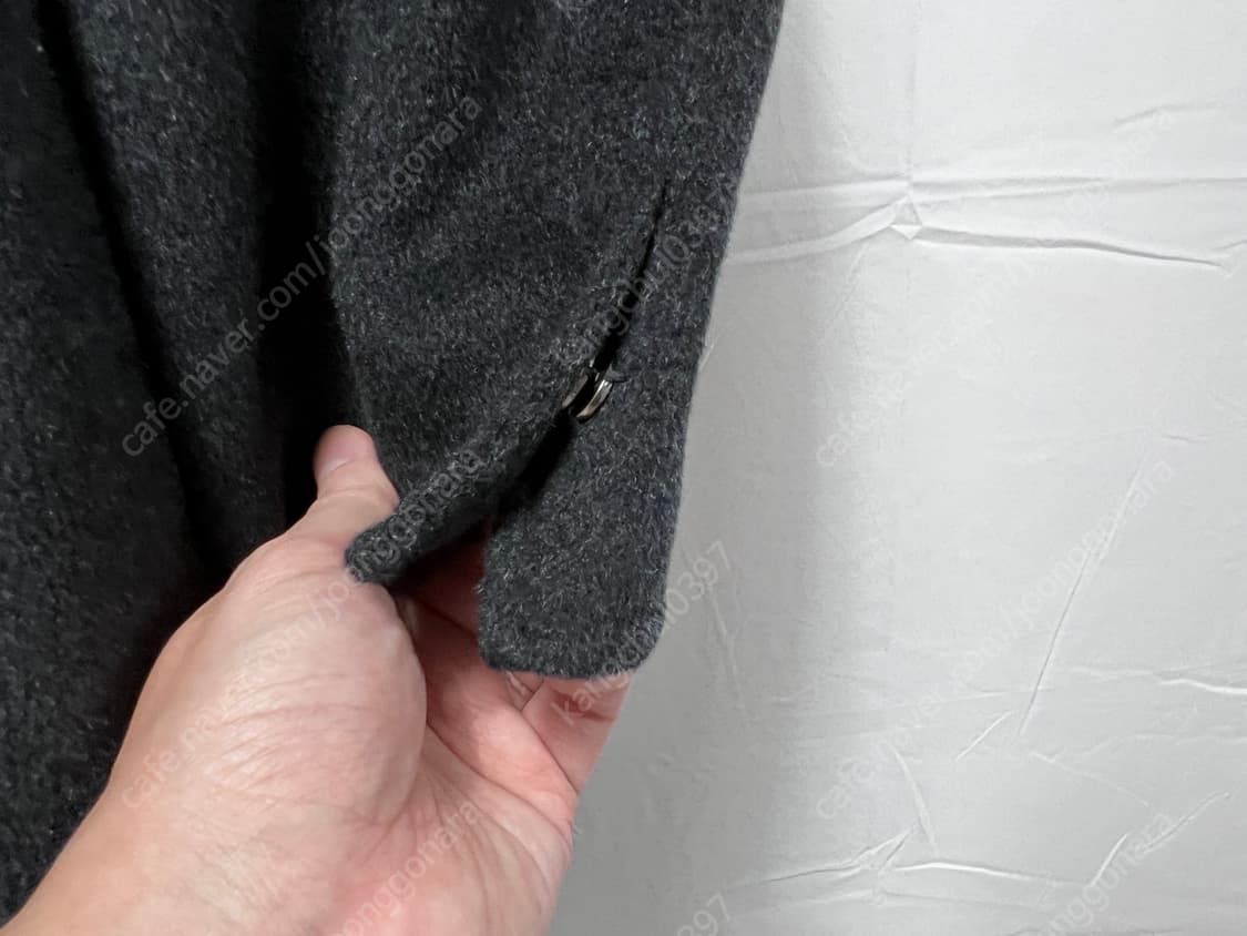 tngt 타임20주년st 롱 로브 핸드메이드 코트 다크그레이 95 사이즈 상품이미지3