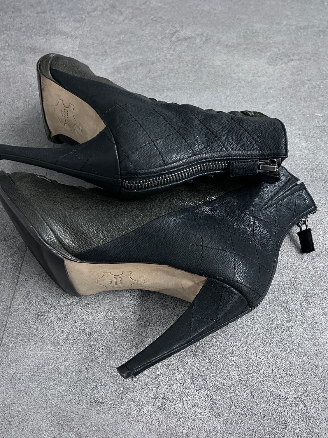 타임 아일렛 레이스 업 하이힐 부츠 상품이미지5