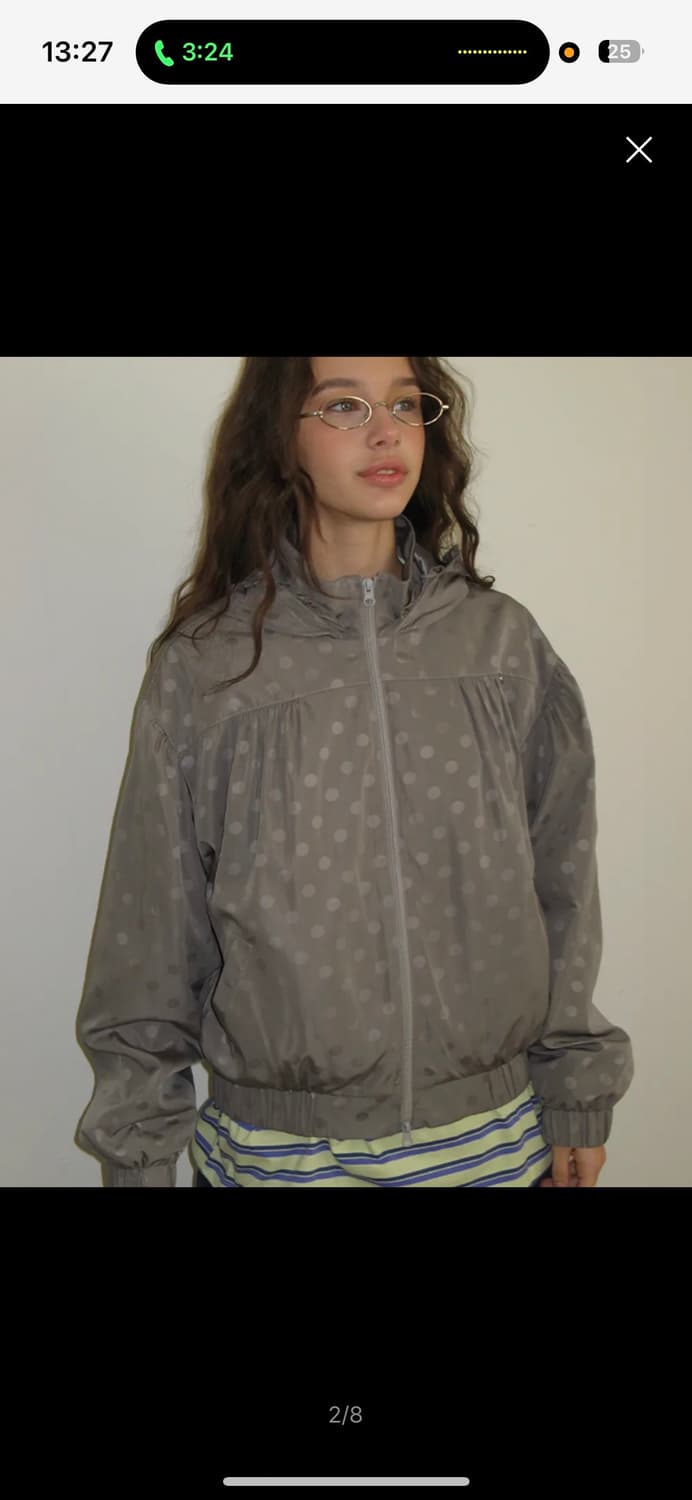 론론 도트 후드 바람막이  상품이미지1