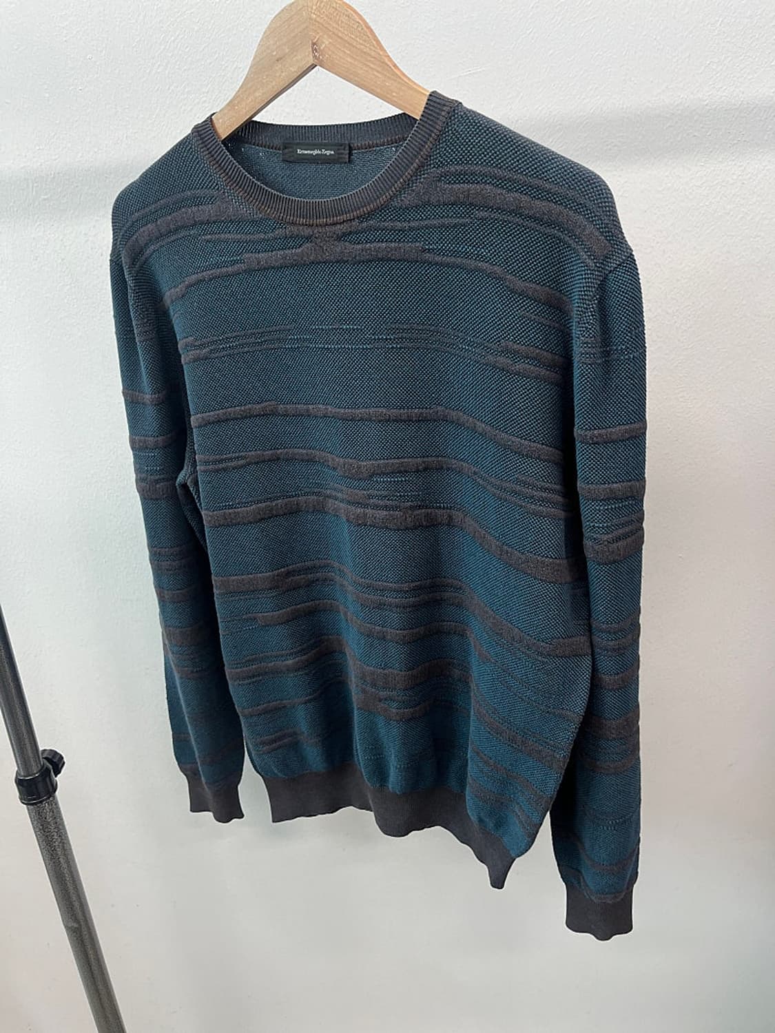 100) 제냐 물결자수 이태리 니트  상품이미지1