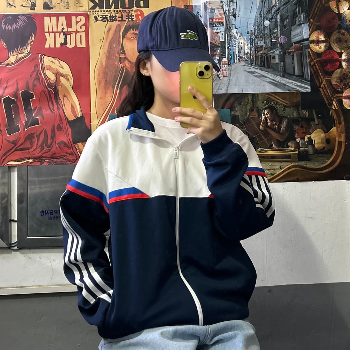 아디다스 흰색 검은색 져지 M 상품이미지1