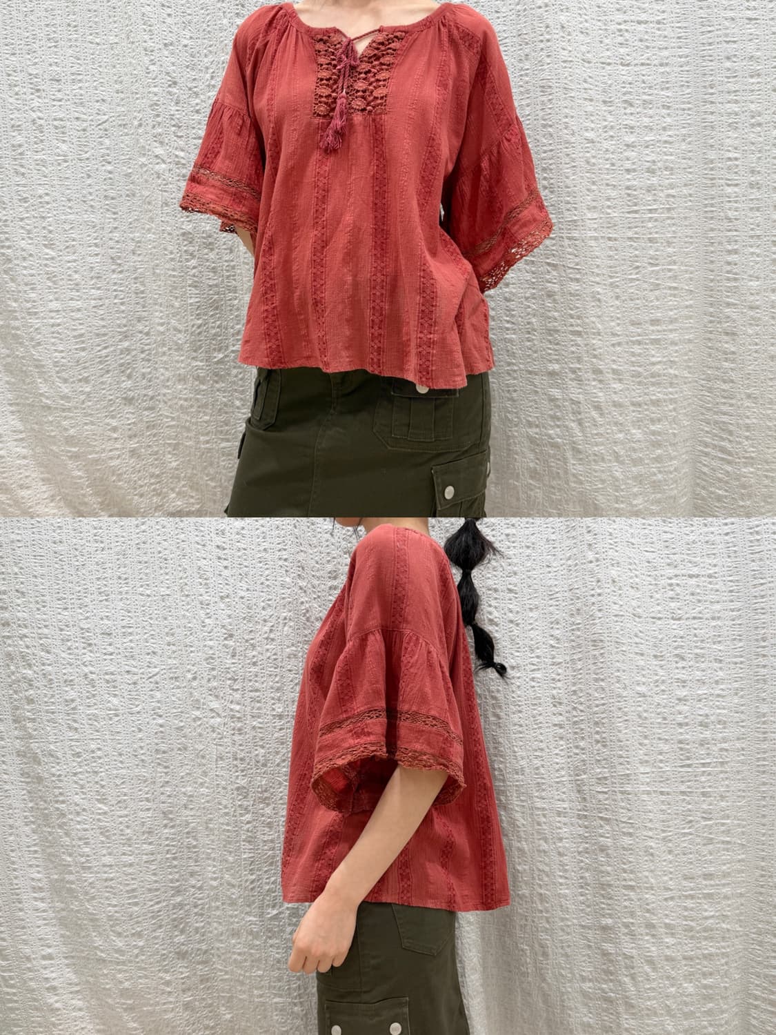Hippie red blouse 상품이미지7