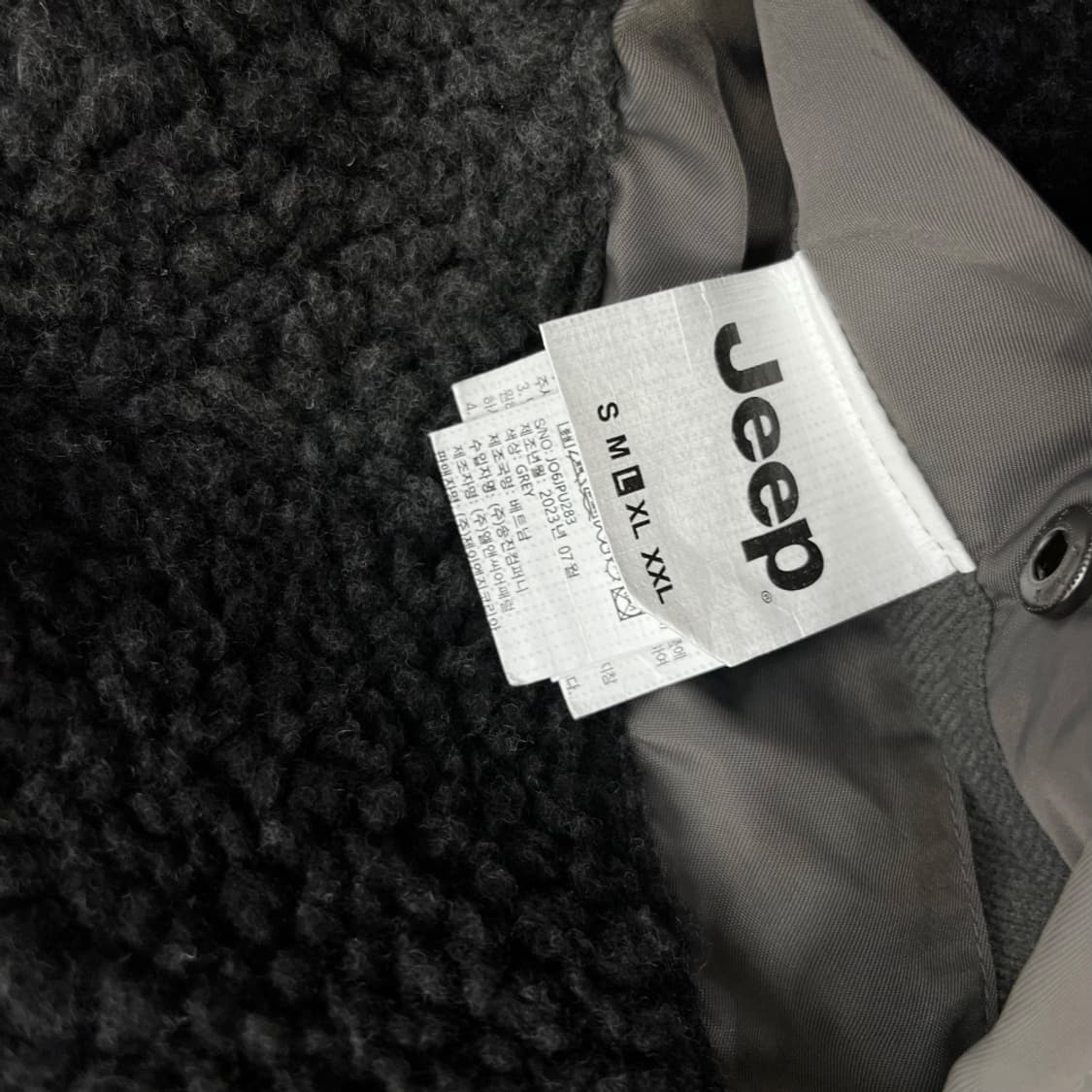 지프 체커보드 뽀글이 리버시블 차콜 항공 점퍼 L 상품이미지8