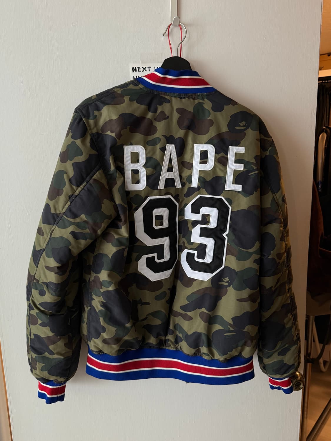 베이프 BAPE Camo Varsity Down Jacket (한정/단종 상품이미지4