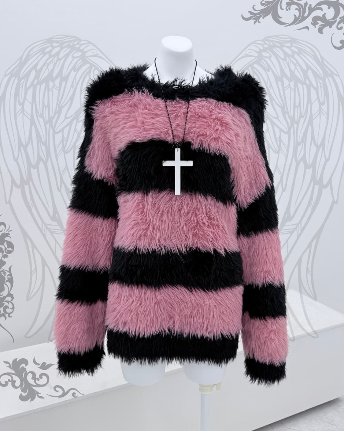 핑크 스트라이프 니트 상품이미지1