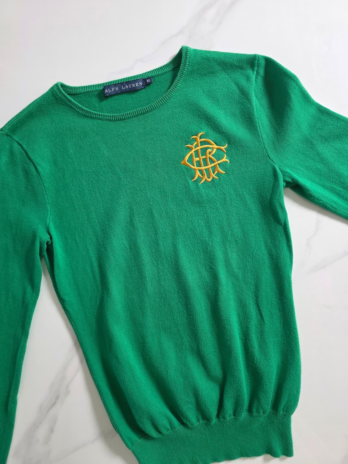 POLO RALPH LAUREN / 그린 골드 엠블럼 니트 상품이미지6