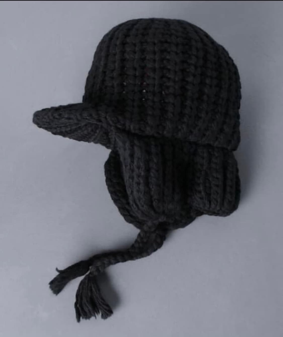 키지마 타카유키 울 이어플랩 니트캡  카멜사장님 착용 상품이미지1