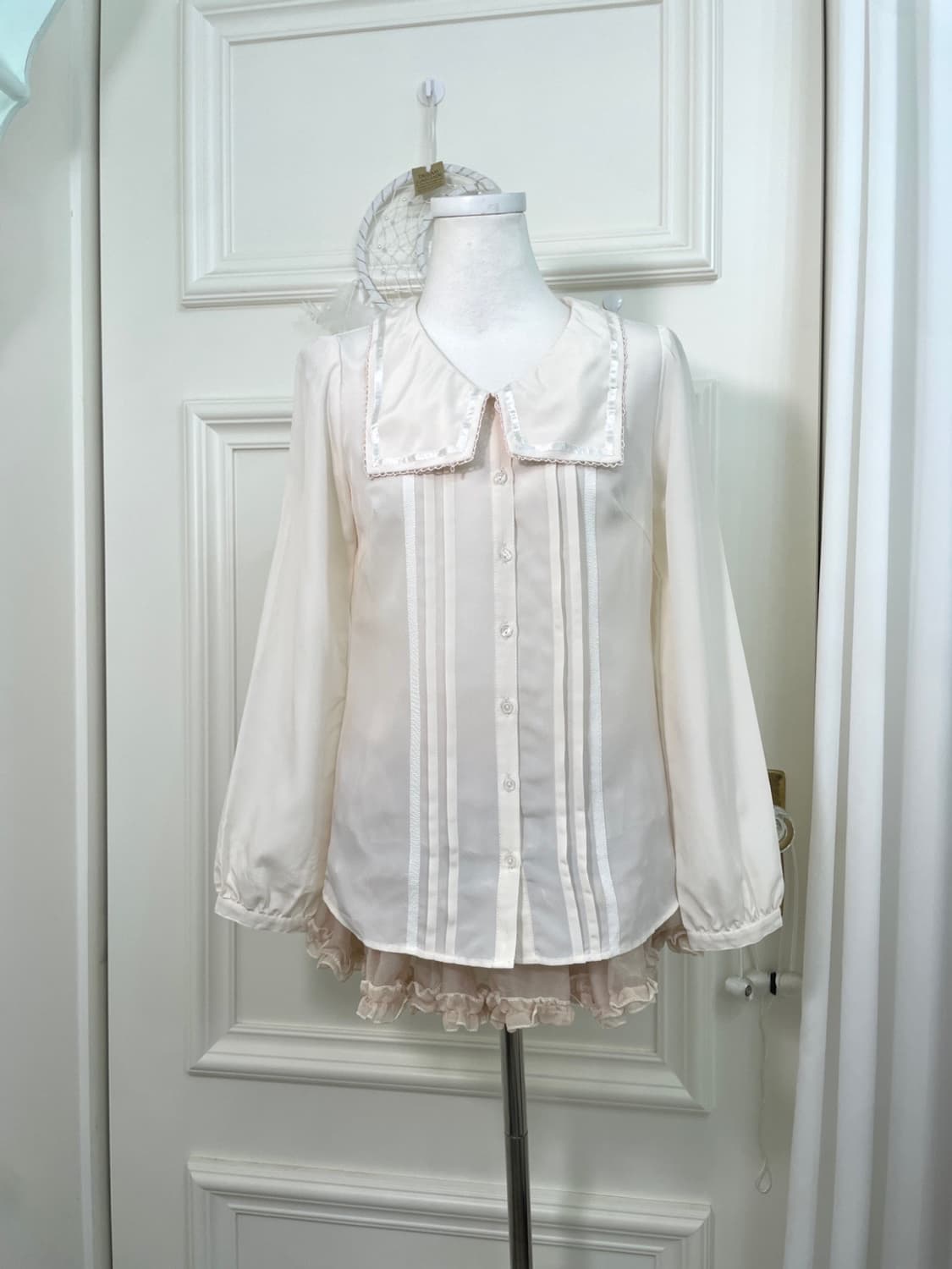ivory collar bow point blouse 상품이미지8
