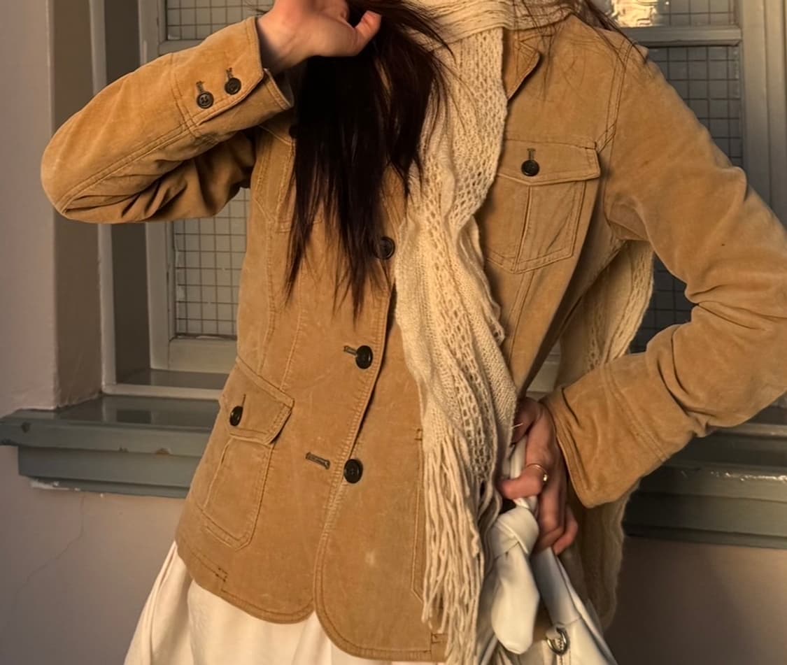 ryohe 료헤 베이지 브라운 클래식 자켓 상품이미지3