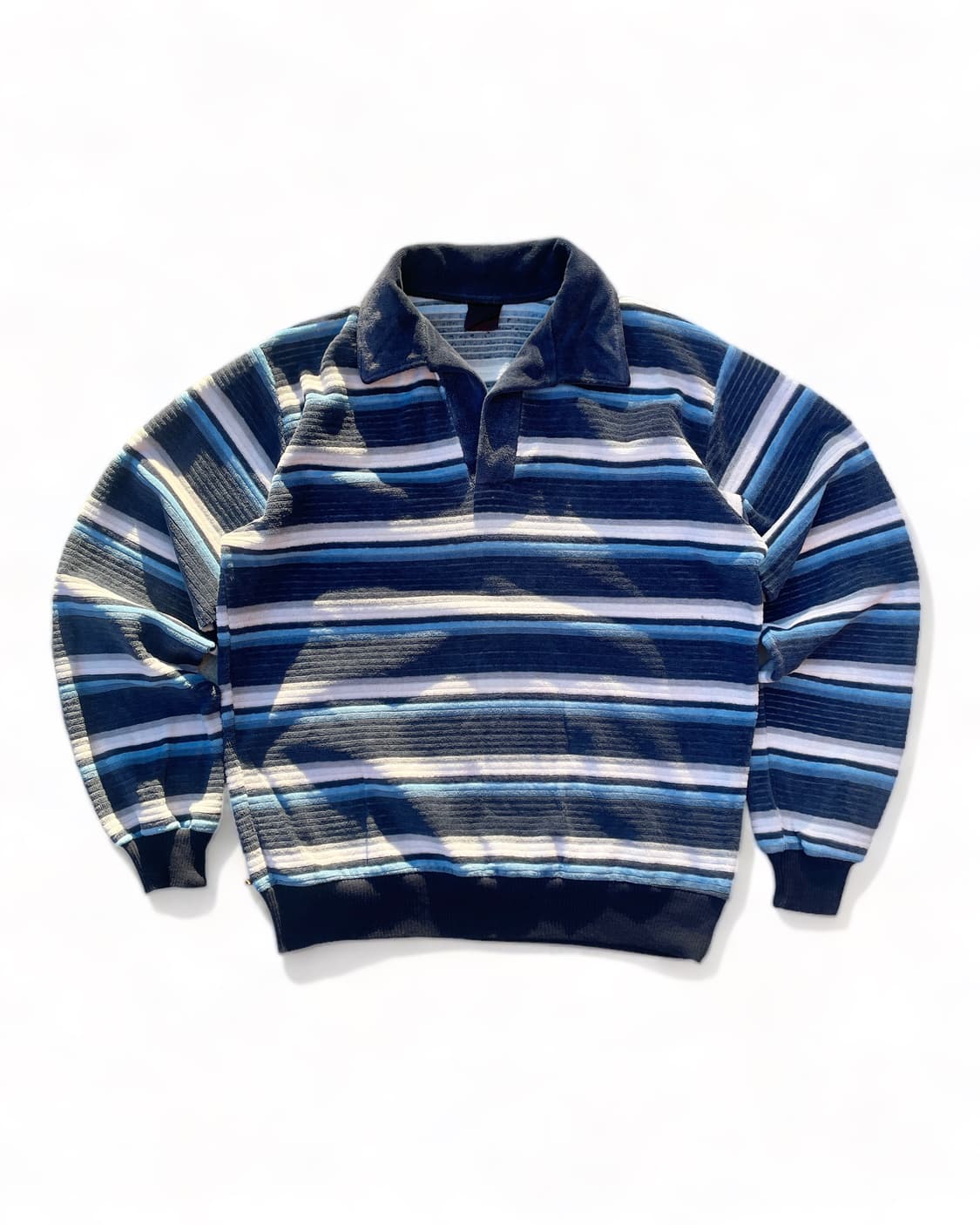 70’s blue stripe pile shirts 상품이미지1