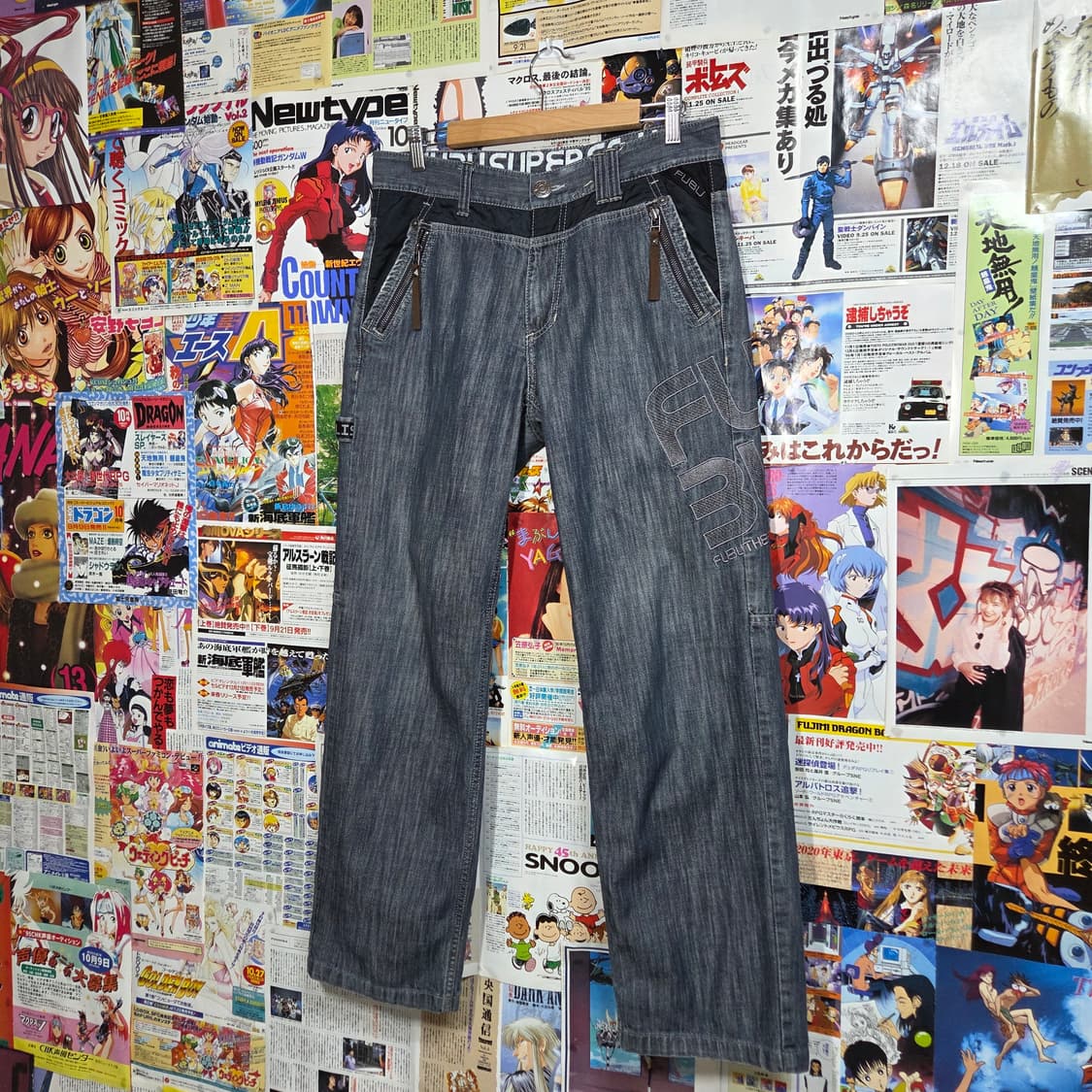 빈티지 후부 카펜터 와이드 데님 팬츠 상품이미지3