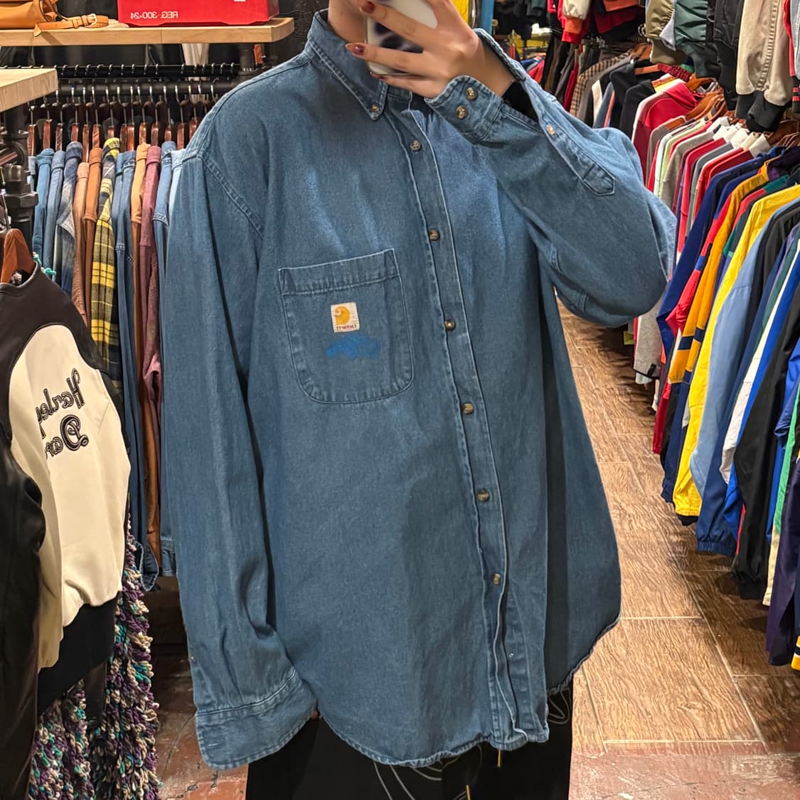 [HI] Carhartt 데님셔츠 중청 상품이미지4