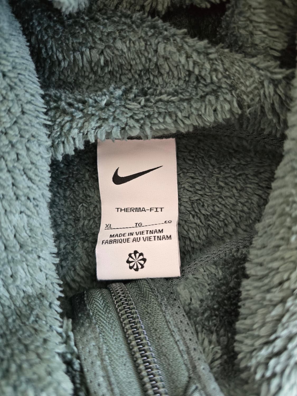 나이키 드라이핏 기모 후드집업 카키 XL  상품이미지3