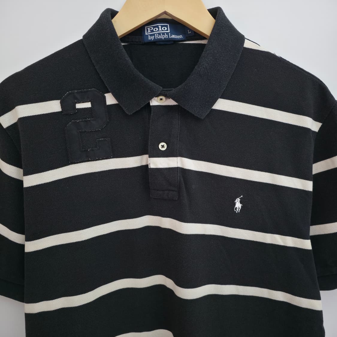 [L] 폴로 랄프로렌 스트라이프 반팔 카라티 상품이미지2