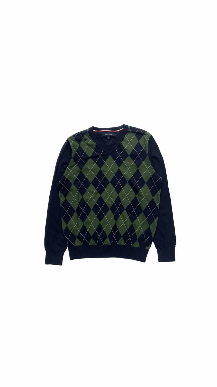 타미힐피거 아가일 니트 상품이미지1