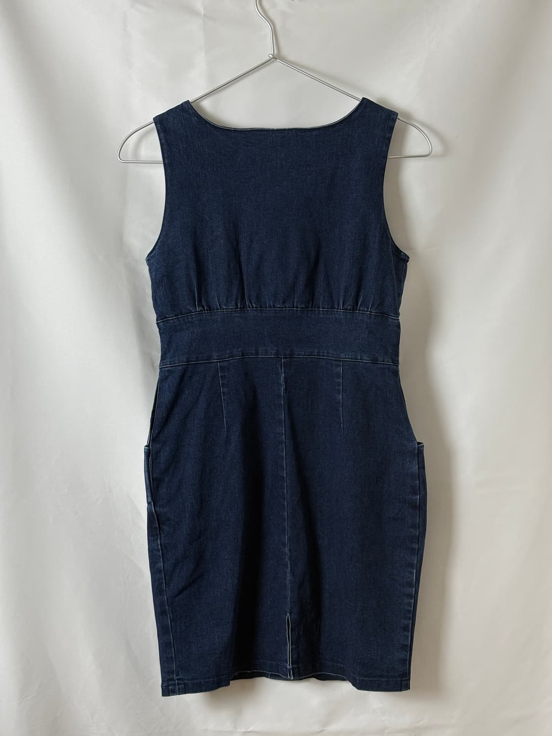 버튼 포인트 데님 미니 원피스 상품이미지5