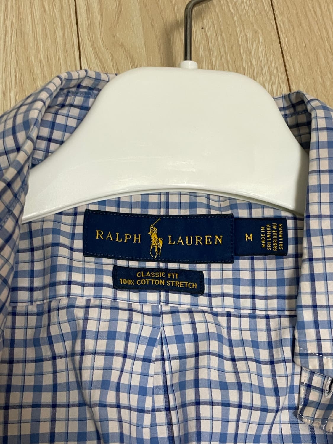 폴로 랄프로렌 체크 긴팔 셔츠 블루 m 상품이미지2