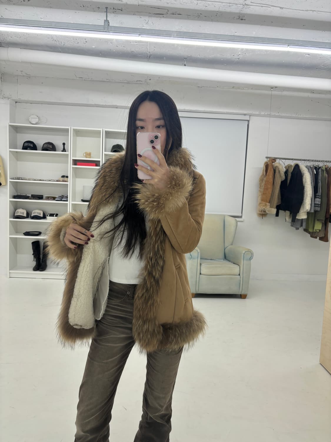 Cecil mc bee 라쿤 무스탕 퍼자켓 상품이미지8