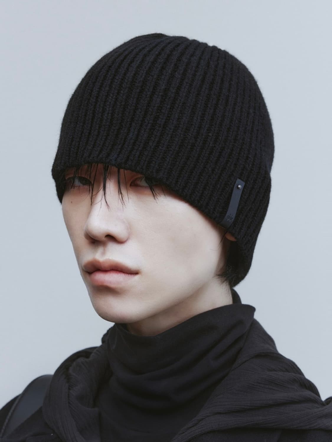 [OS] youth Leather Trim Knit Beanie 상품이미지1