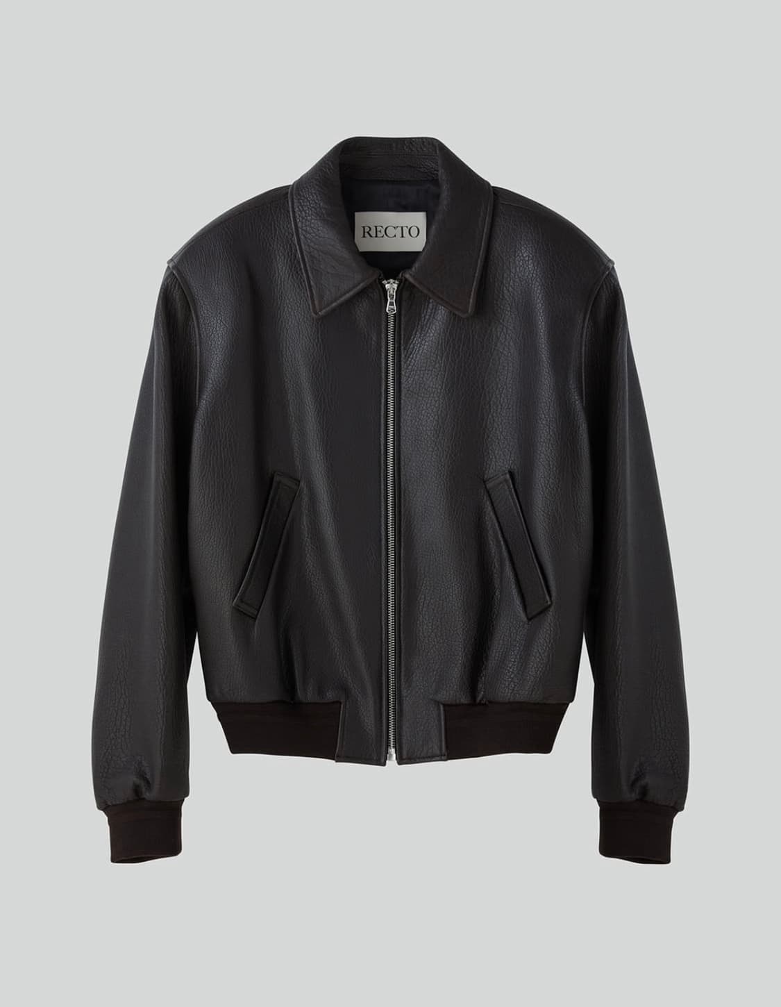 렉토 24FWV 벤 슈렁큰 램스킨 레더 점퍼 가죽자켓 다 크브라운 상품이미지1