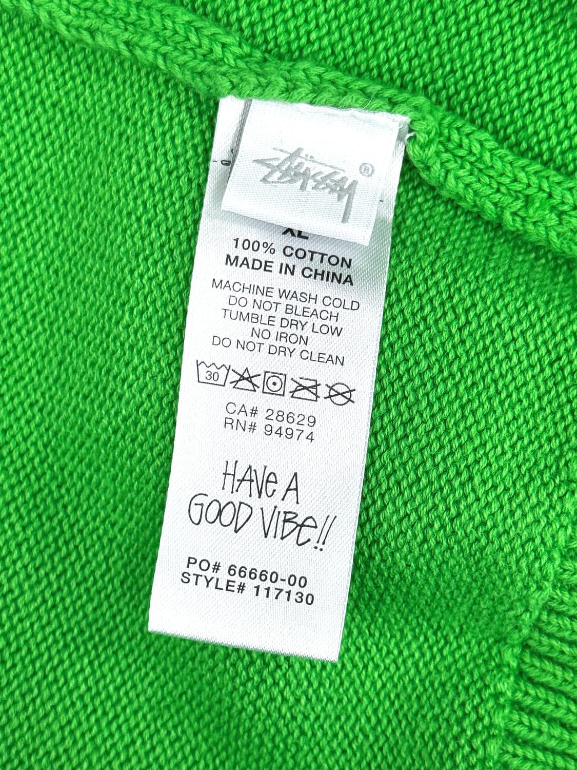 스투시 벤트 크라운 스웨터 라임 상품이미지6