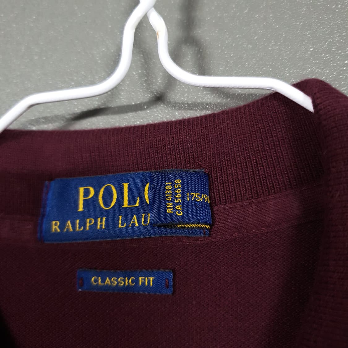 M) 폴로 랄프로렌 신형 포니 반팔 카라티 피케 셔츠 버건디 클래식핏 상품이미지5
