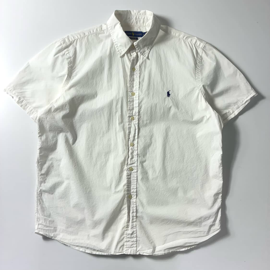 Polo  폴로 랄프로렌 자수 코튼 화이트 반팔 셔츠  상품이미지1