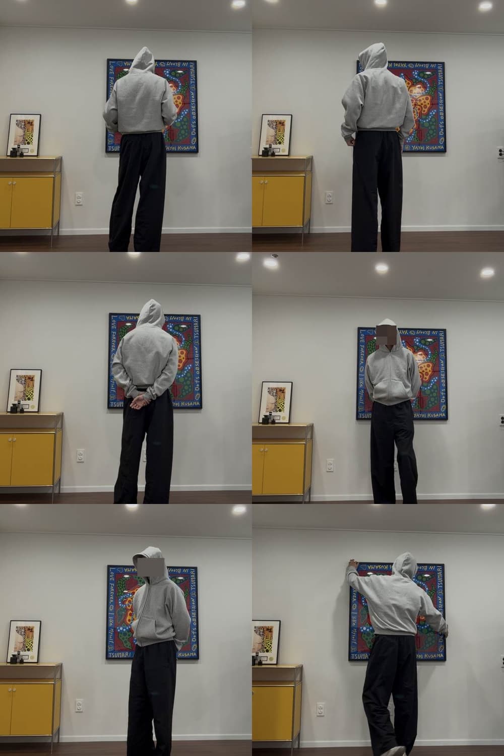 칸예 sznx 미니멀 크롭 오버핏 후디 집업 상품이미지4