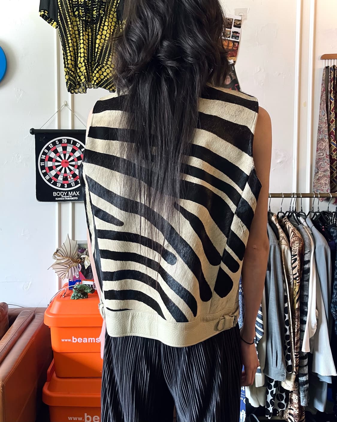 Old GUCCI Bootleg Calf-Hair Zebra Vest 상품이미지3
