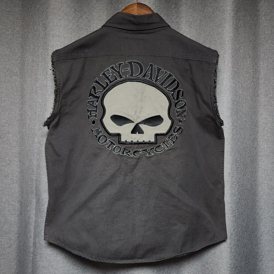 10's 빈티지 할리데이비슨 바이커 조끼 베스트 셔츠 자켓 상품이미지2
