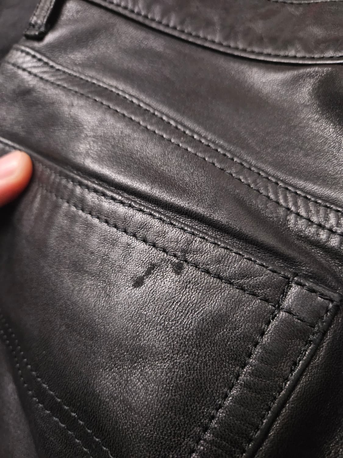 일본 빈티지 말가죽 레더 팬츠 상품이미지3