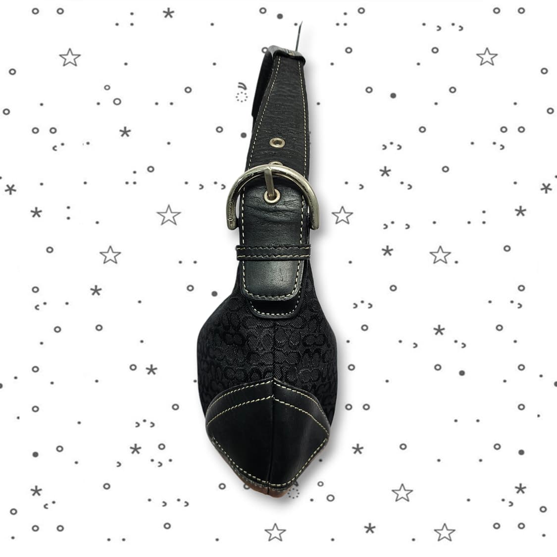 Coach 코치 시그니처 자카드 블랙 숄더백 상품이미지4