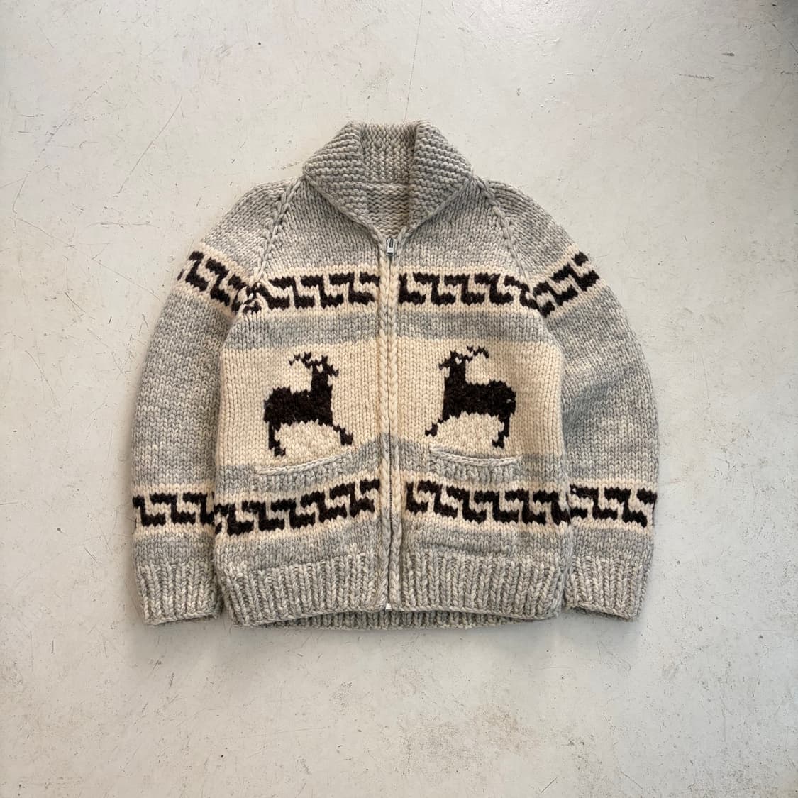 캐니다 빈티지 울 코위찬 집업 자켓 L 상품이미지1