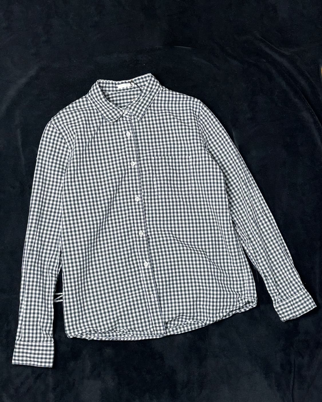 일본빈티지 GU 긴팔 체크 셔츠 상품이미지1