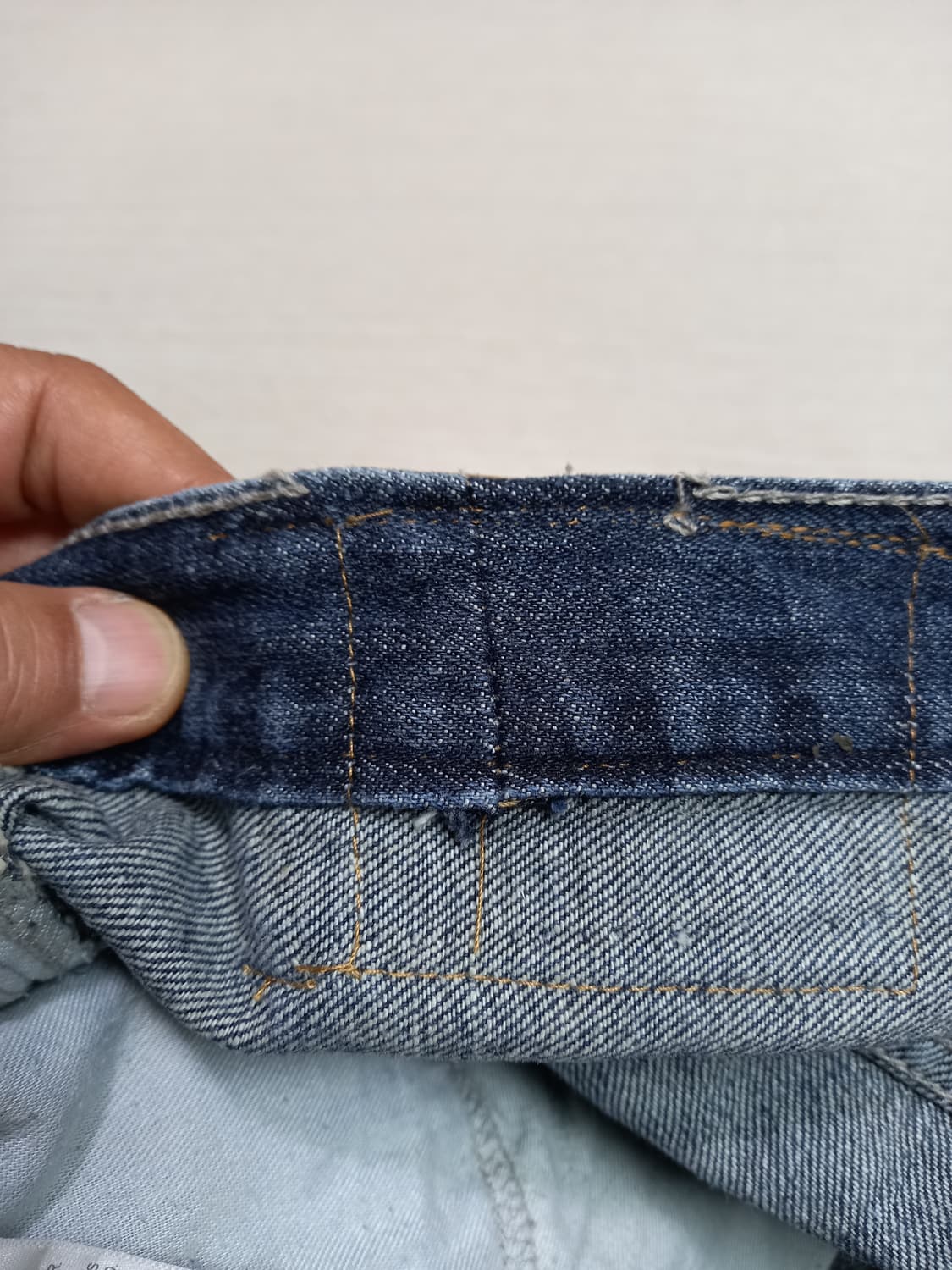 38 리바이스569 워싱 와이드진 진청 38-157 상품이미지10