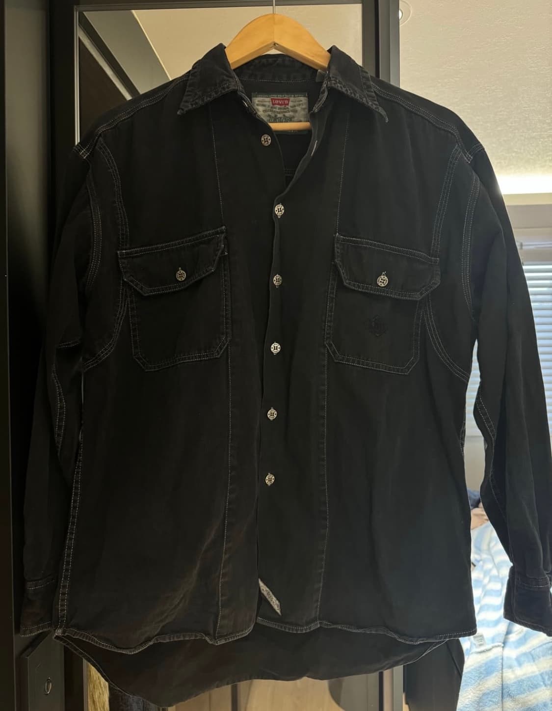 리바이스 빈티지 코튼 블랙 셔츠 상품이미지4