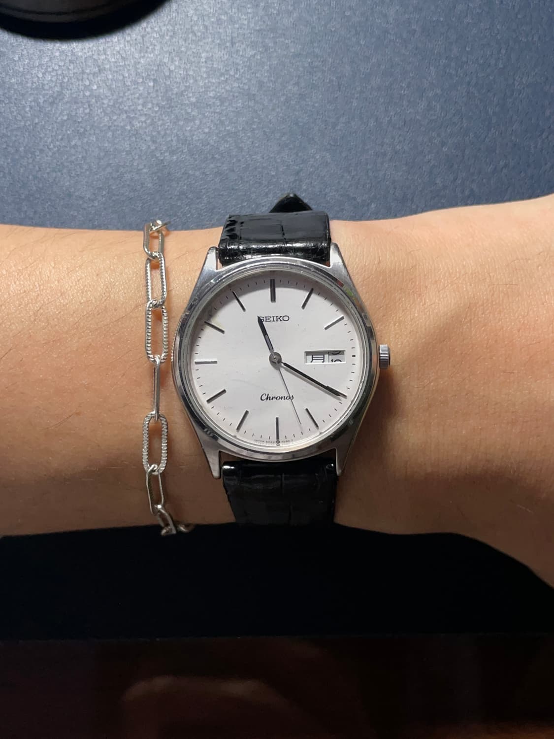 세이코 크로노스 쿼츠 레더 시계 상품이미지1
