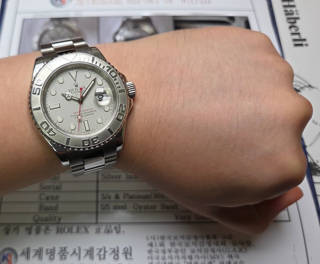 롤렉스 요트마스터 16622 그레이다이얼 PT베젤 (감정서 포함) 상품이미지9