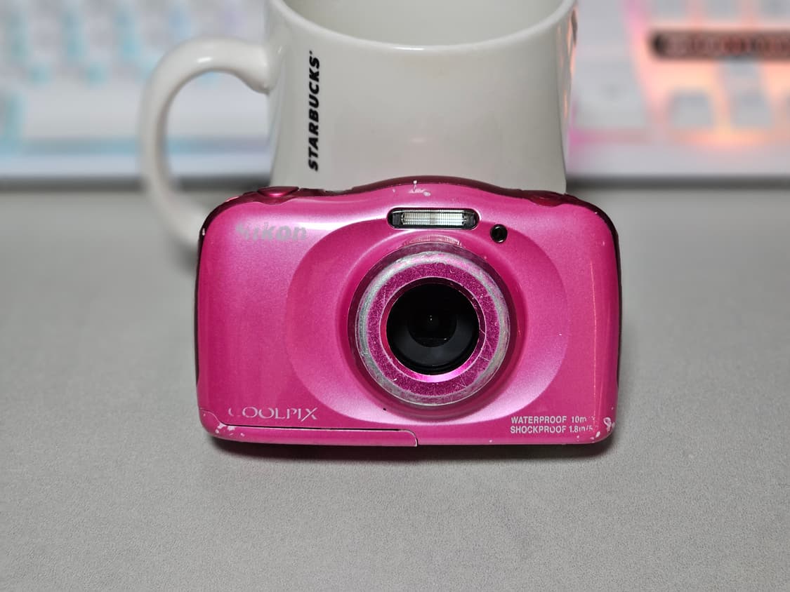 니콘 쿨픽스 w100 핑크 빈티지 디카 상품이미지1