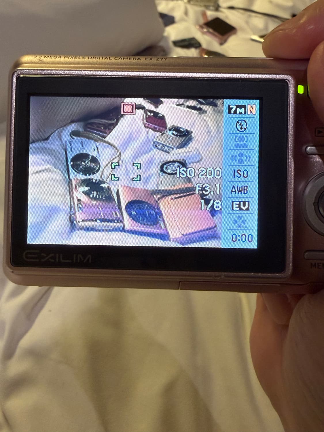 핑크 빈티지 디카 카시오 엑슬림 Z77 작례o 상품이미지4