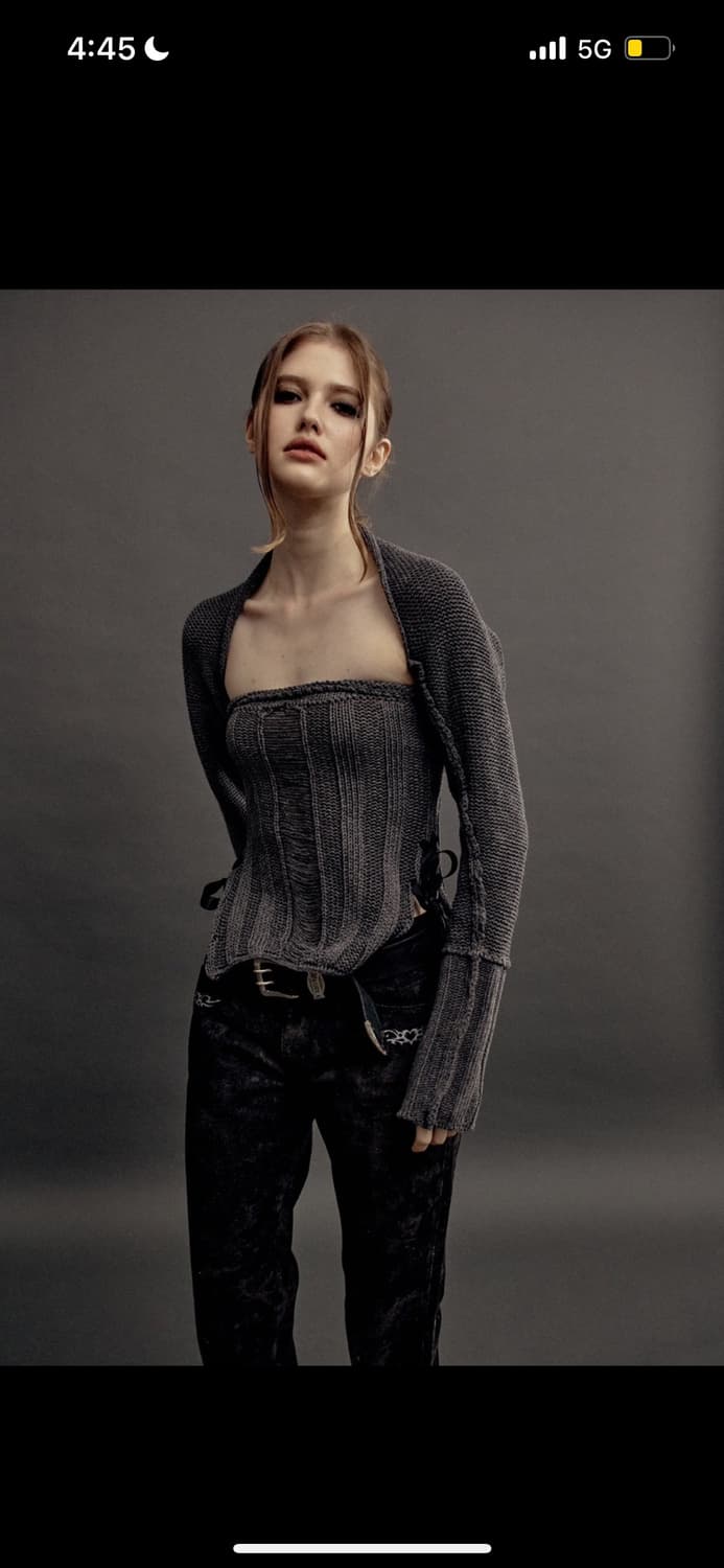 쓰리타임즈 코튼 리본 탑 상품이미지1