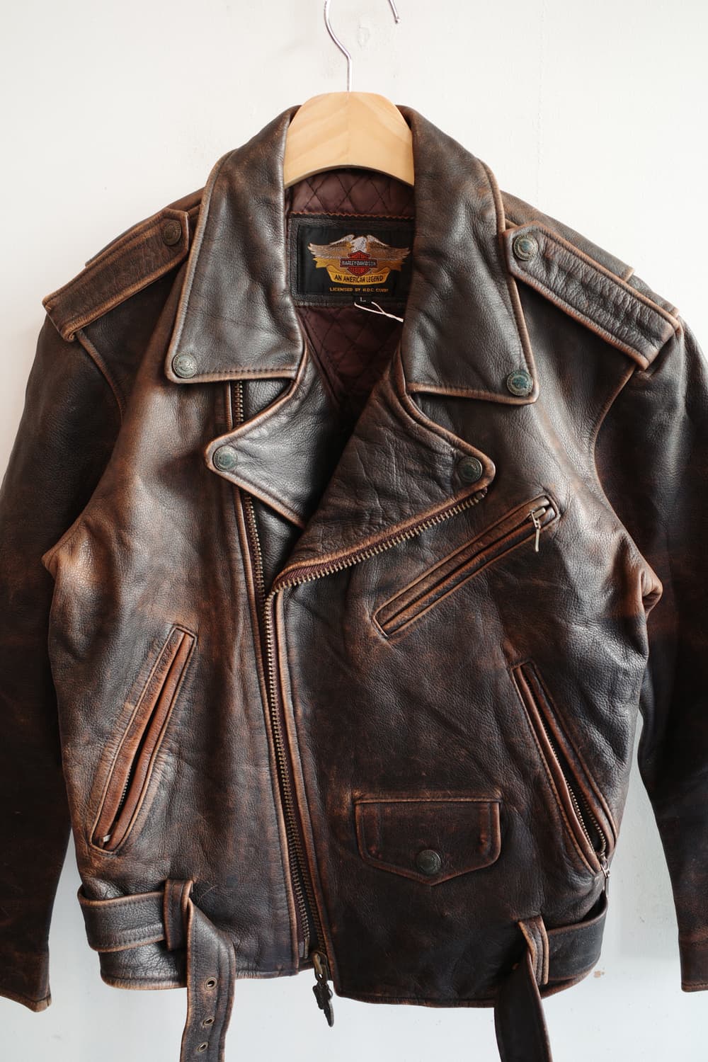 Harley Davidson 소가죽 라이더 자켓 상품이미지2