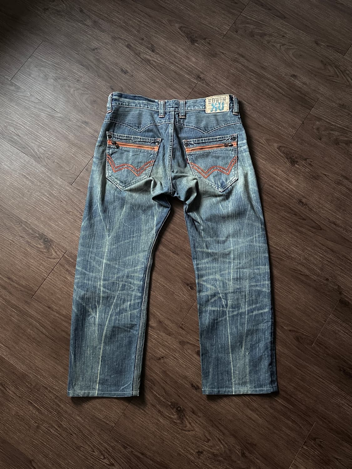 Edwin XV 424 오렌지 & 블리치 워시드 진 상품이미지7