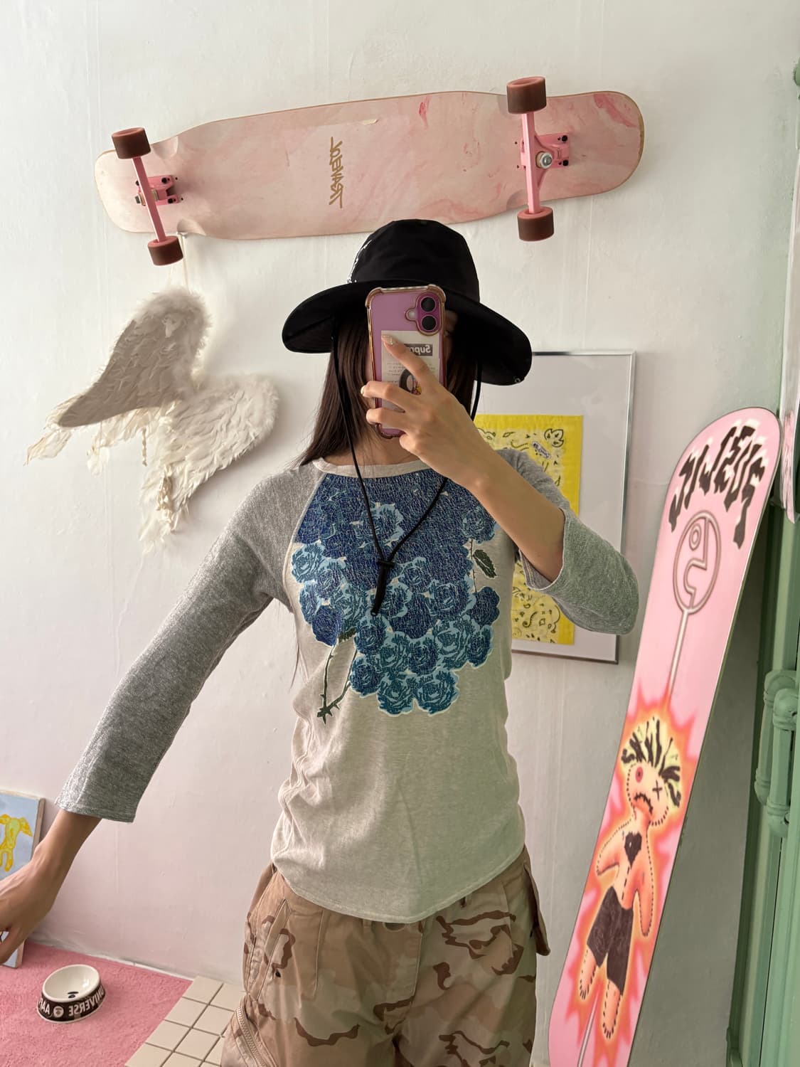 캐피탈  아오이하나 슬림 티셔츠 상품이미지5