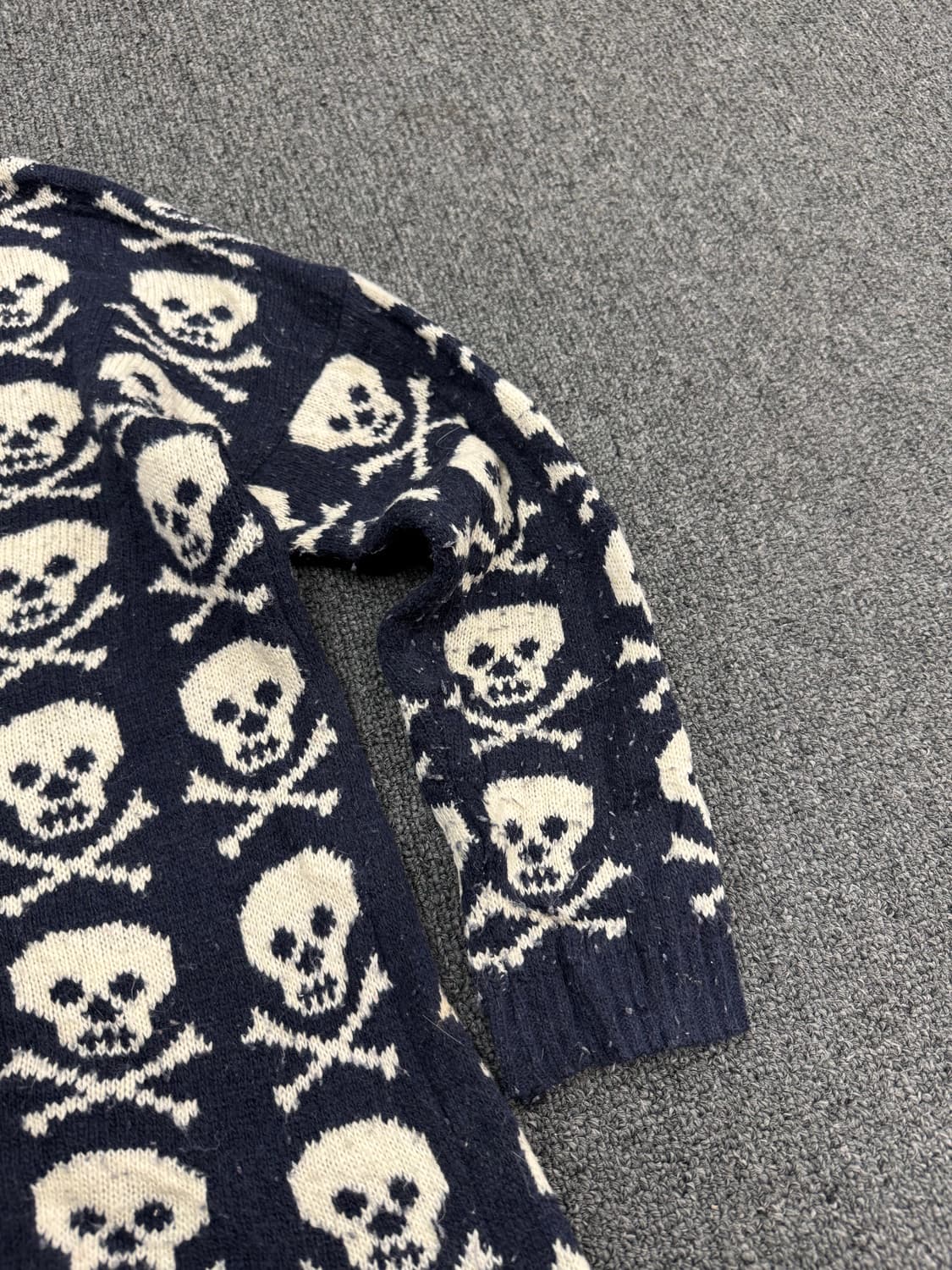 OS)Japanese vintage 여성 스컬 패턴 니트 상품이미지5