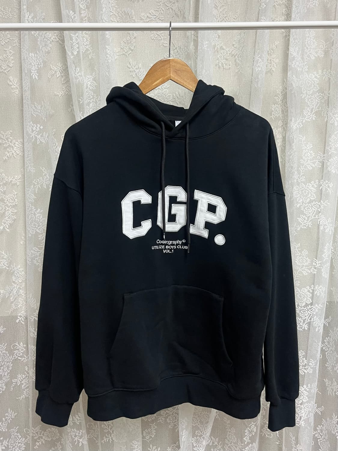 L) 코드그라피 CGP 후드 티셔츠 블랙 상품이미지1