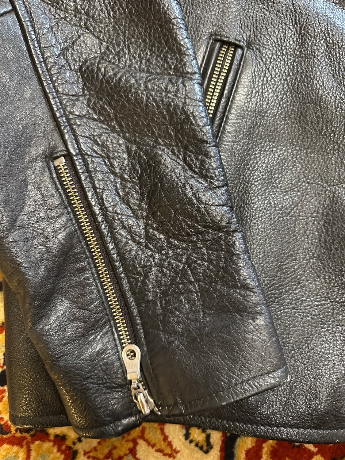 90's German Riders Leather Jacket 상품이미지4